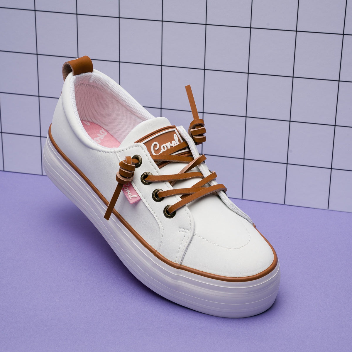 OCTAVIA2 WHITE/CAMEL