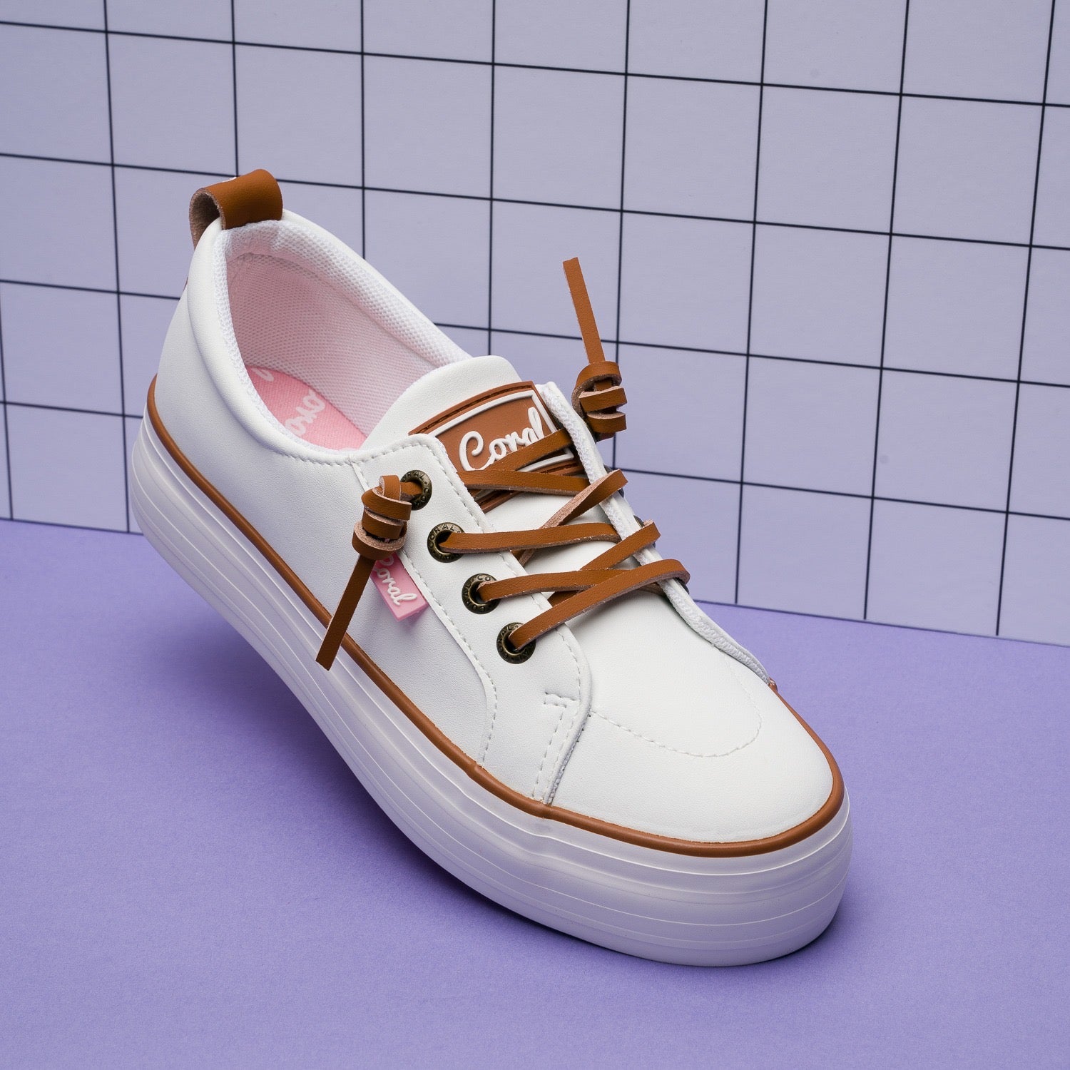 OCTAVIA2 WHITE/CAMEL