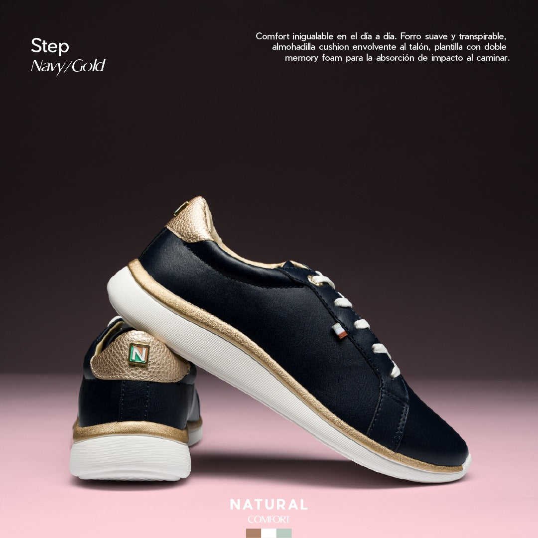 STEP NAVY GOLD